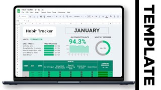 How to make a Habit Tracker - Google Sheets Habit Tracker Template 2024