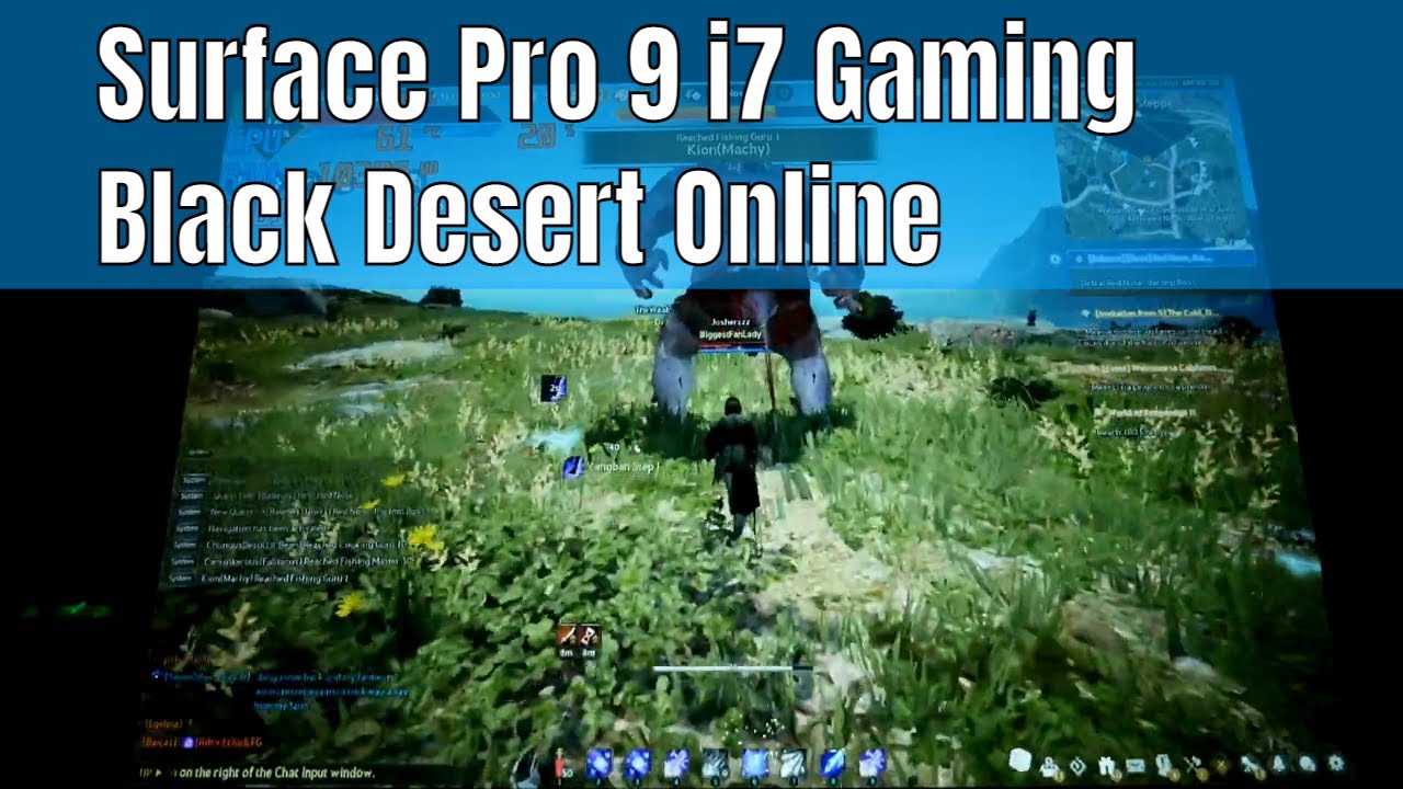 Surface Pro 9 i7 16gb Gaming - Black Desert Online