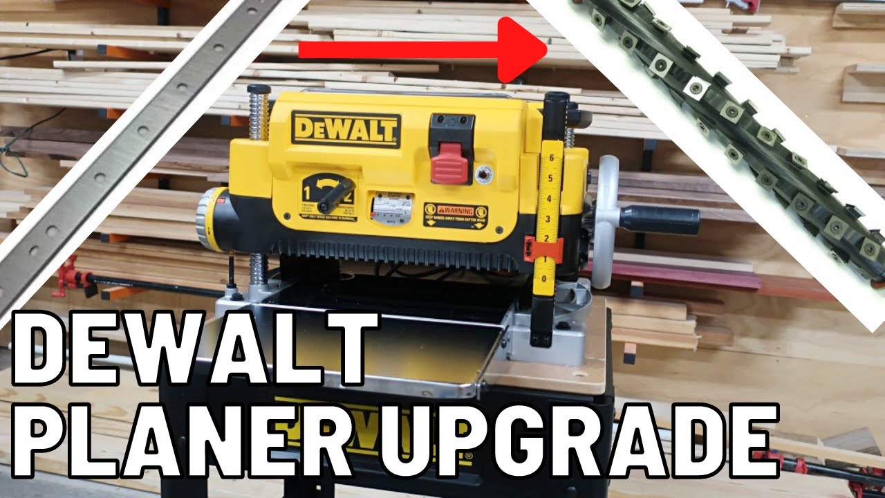 Grizzly Spiral Cutterhead for 13" DeWalt Planer Install YouTube