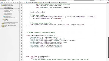 15 Weather App Xcode 7 Weather Service Error Message