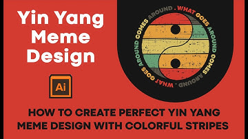 How to Draw a Beautiful Yin Yang Symbol Using the Shape Builder Tool Illustrator | Tutorial  English