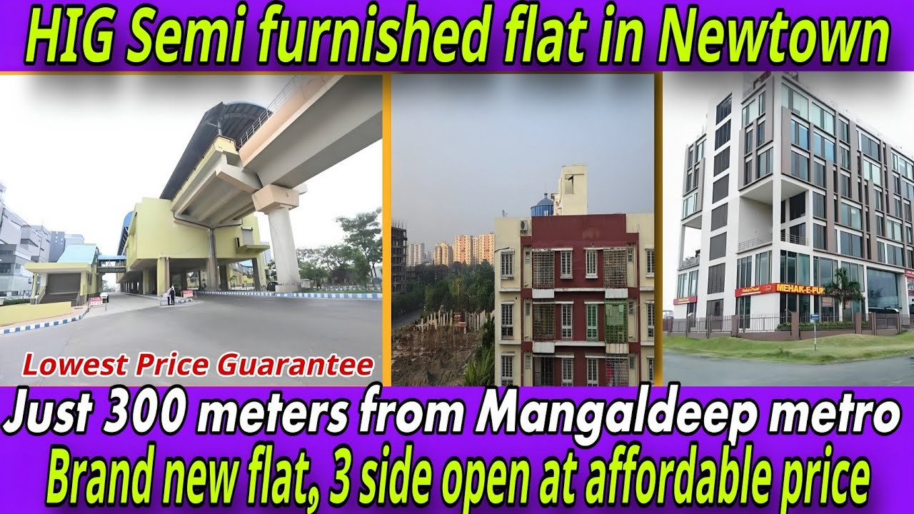 🏠Hot property in newtown | 1480 sqft, 3 side open, dual balconies| flats in newtown Kolkata