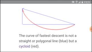 Brachistochrone curve animation demonstration.