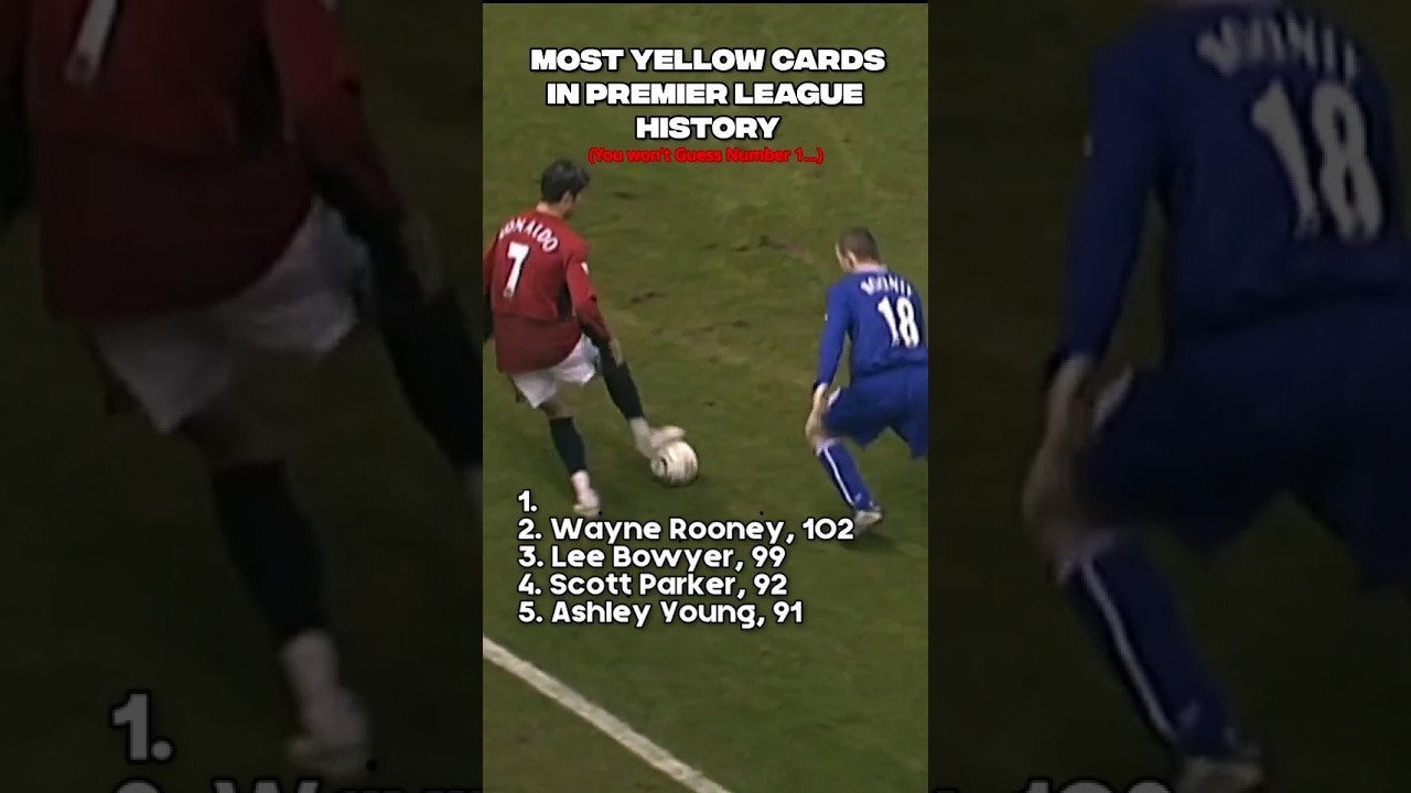 Most Yellow Cards in Premier League History🟨⚽ 