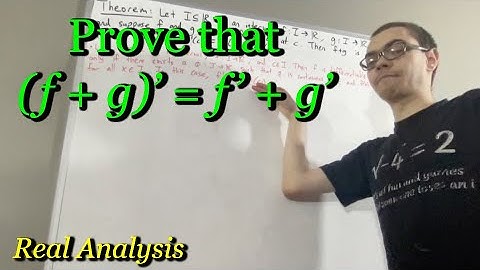 Proof of the Addition Rule for Derivatives (ILIEKMATHPHYSICS)