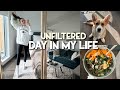 UNFILTERED DAY IN MY LIFE | productive, cooking, skincare, puppy school!