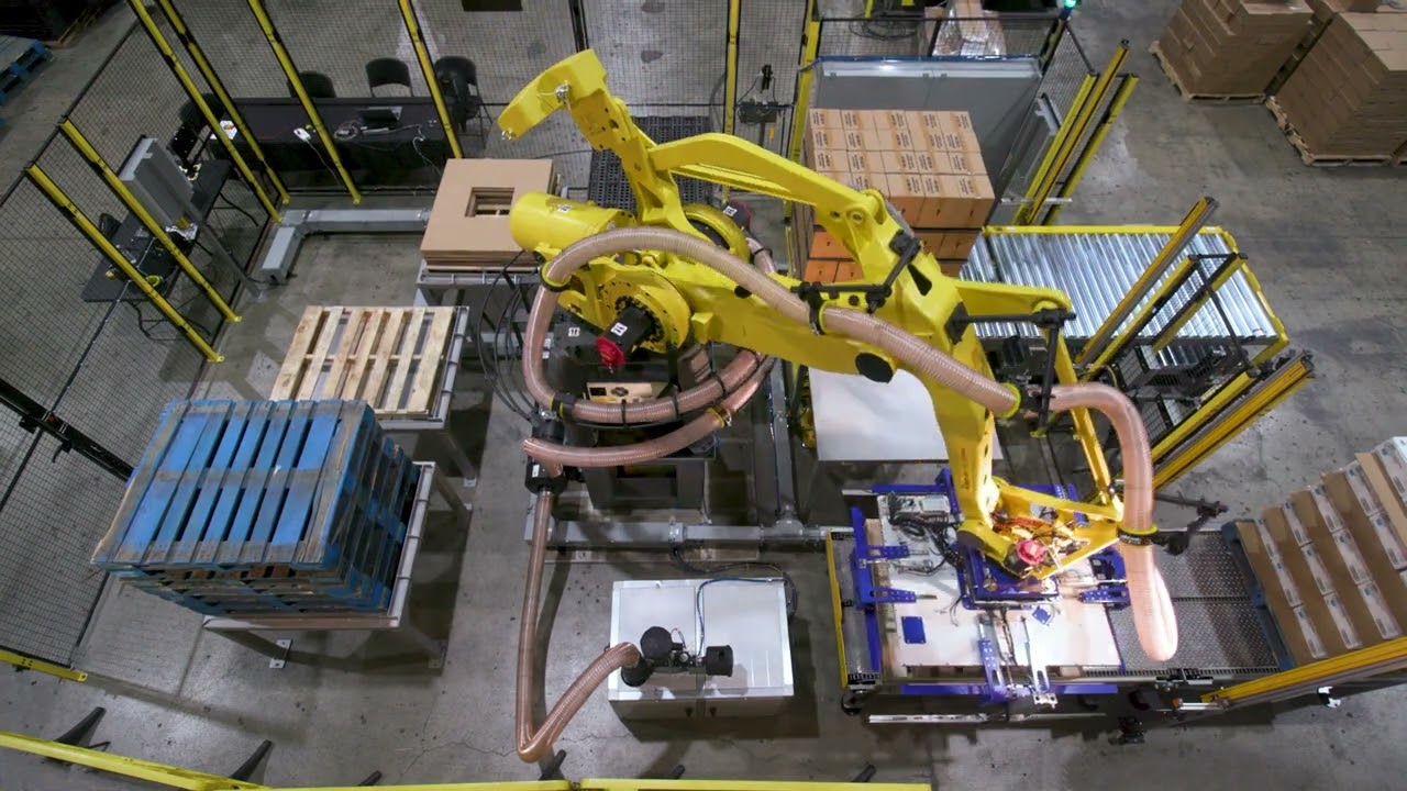 Kaufman Robotic Depalletizing/Palletizing System with Cooling Vein Removal