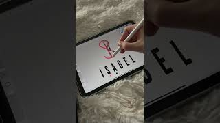 Transforming ISABEL into a Stunning Logo Design #LetterLogo #NameLogo #Procreate