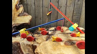 Children's Wooden Toy Magnet Fishing Rod Game, made from Pallet Wood. screenshot 3