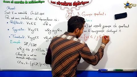 Les structures algébriques Groupe quotient   Théorème de Lagrange   Sous groupe distingué   Partie 2