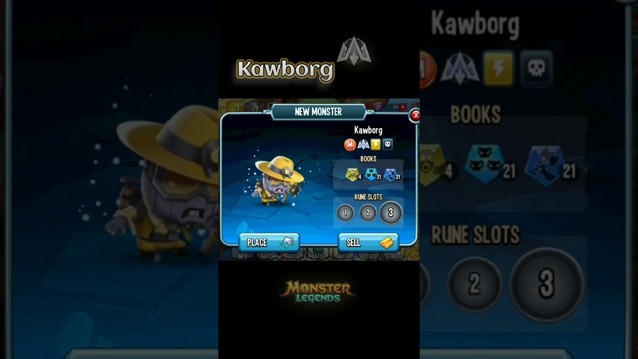 Hatching Kawborg (Bounty Hunt Fugitive Killer) + Skills (Monster Legends) 