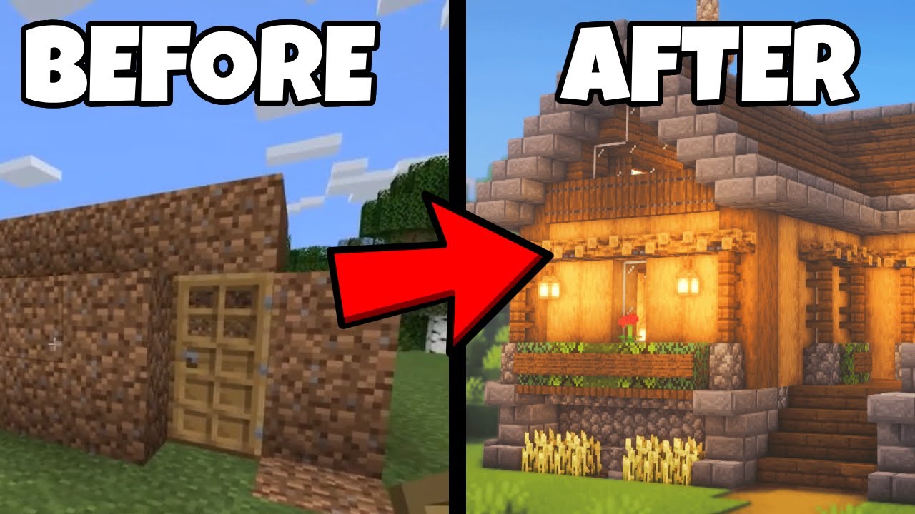 How TO Build a Nice Survival House In Minecraft {Tutorial} - YouTube