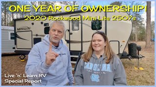 ONE-YEAR RV REVIEW | 2020 Rockwood Mini Lite 2507s - (Special Report)
