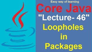 Loopholes in Packages Core java tutorial for beginners Lecture- 46 in हिंदी