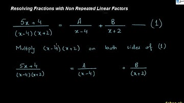 Resolving Fractions-Non-Repeated Linear Factors, Math Lecture | Sabaq.pk |