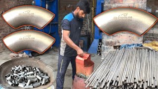 How Stainless Steel Pipes Elbows Are Made in Factory || Manufacturing Stainless Steel Elbows