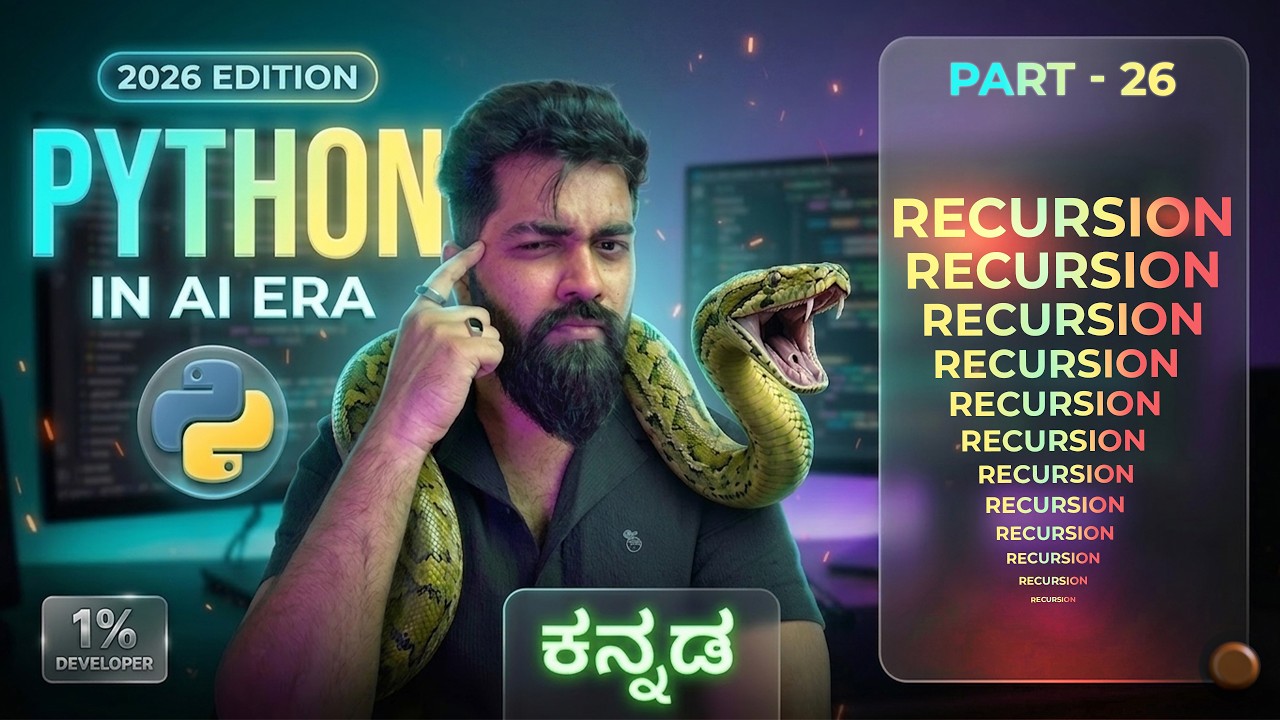 Recursion: LOOP ಗೆ ಆಗದ PROBLEM ಇದಕ್ಕೆ EASY! 💡| Python in Kannada | Part ...