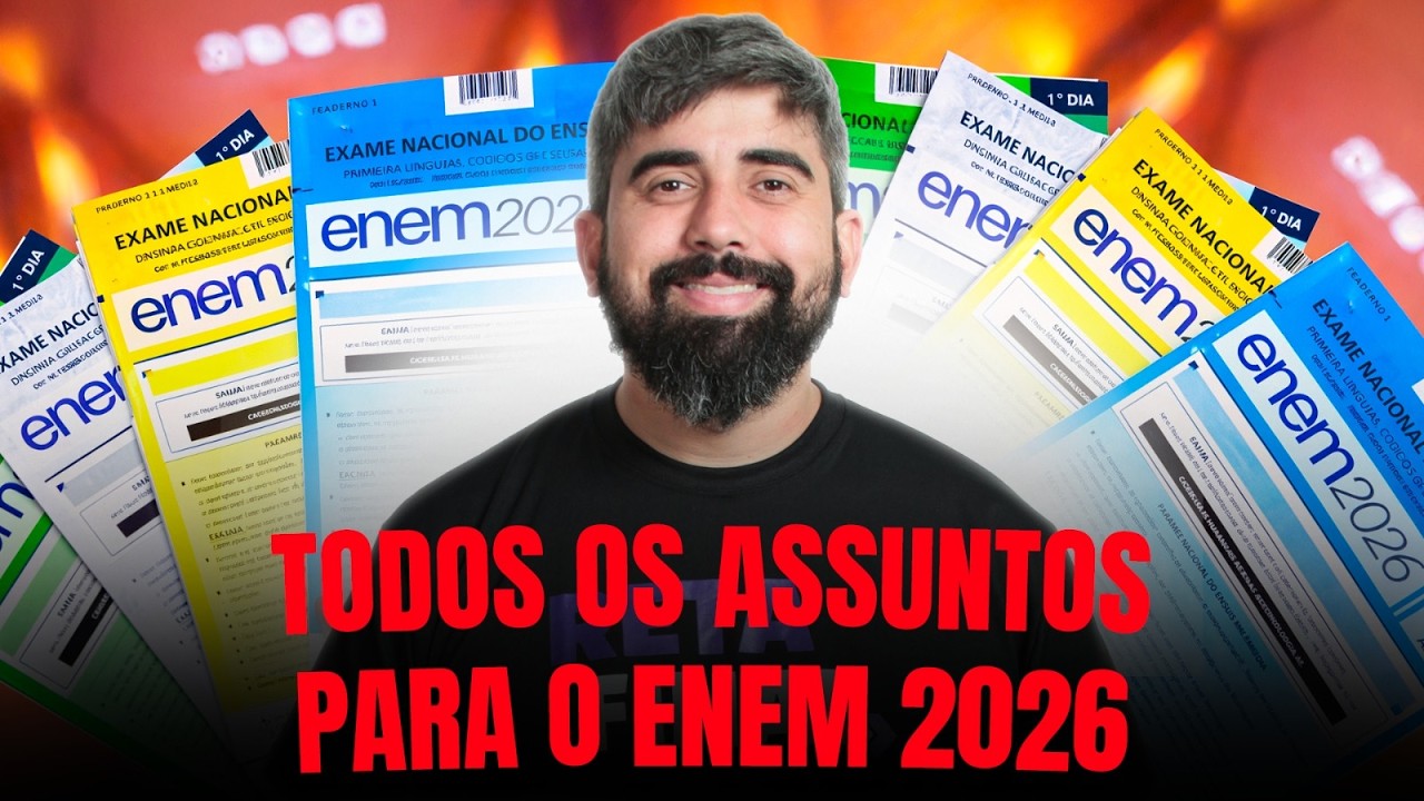 O QUE ESTUDAR PARA O ENEM 2026? (TODAS AS MATÉRIAS)