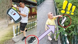 Dad Took Off His Shoes Casually Outside, Cute Baby Taught Him A Lesson!#family #father and son#funny