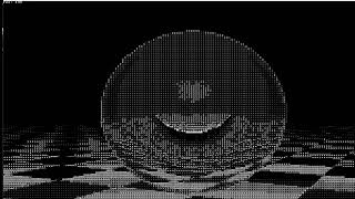 Realtime raytracing in text mode