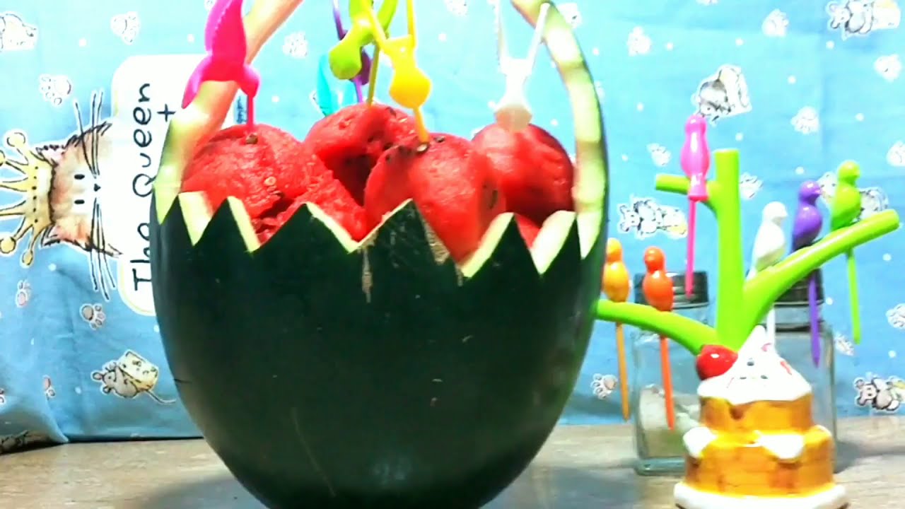Watermelon Basket.How to make watermelon basket.Tarboz se basket kese