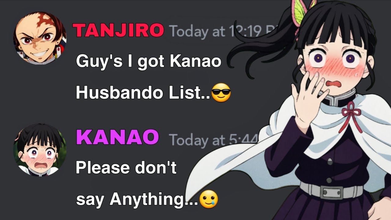If Tanjiro got Kanao Husbando List | Demon Slayer discord server
