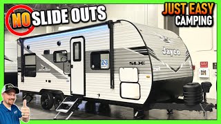 No Slide RV Simplicity Done RIGHT! 2025 Jayco Jay Flight SLX 210QB Couple's Camping Travel Trailer