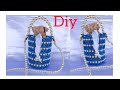 HOW TO MAKE BEAD BAG/ HOW TO MAKE  BEADED BASKET / BUCKET/ DIY BEAD BAG TUTORIAL BEGINNER FRIENDLY/