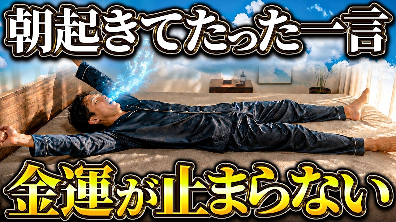 【唱えるだけ】一日の金運は"朝の最初の一言"で9割決まります