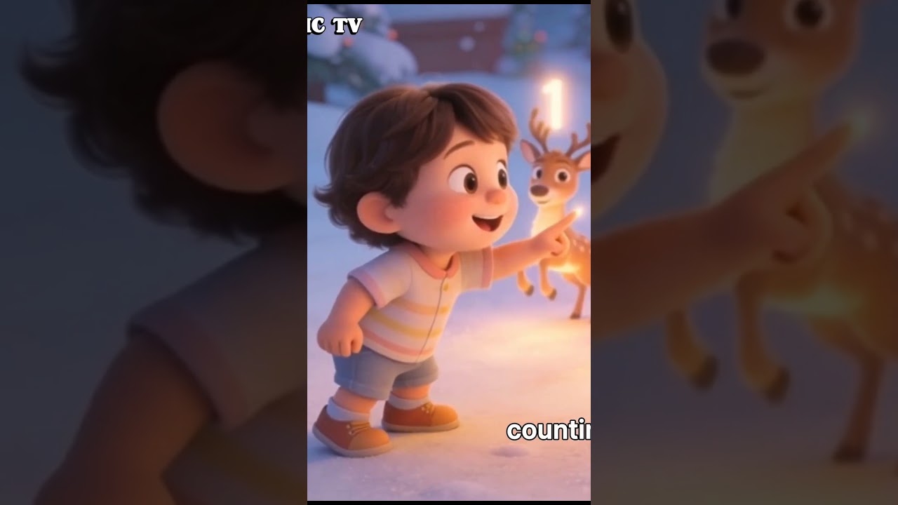 Dancing Reindeer Teach Numbers and Christmas 