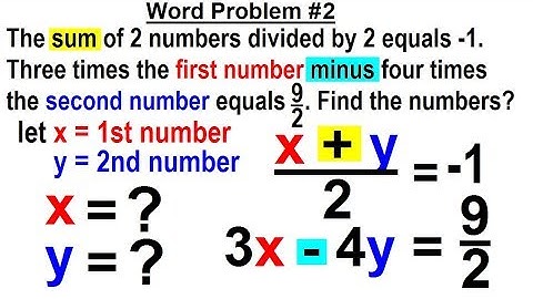 Algebra - Ch. 34: Solving System of Linear Equations (26 of 31) Word Problem #2