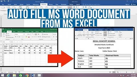 How to Autofill MS Word Document From MS Excel Sheet | Auto transfer Data from MS Excel to MS Word