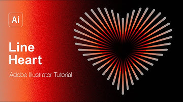 Line Heart + Gradient Map - Adobe Illustrator/ Photoshop Tutorial