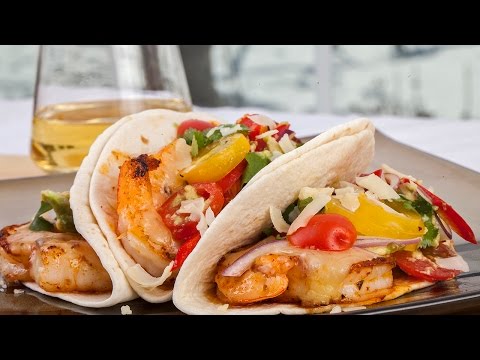 Shrimp Tacos with Southwest Salad & Aged Cheddar