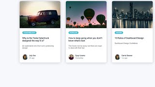 Creating Responsive CSS Cards | Card Design HTM & CSS | Dev Diaries
