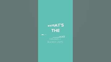 BUCKiTDREAM 4 - What are Dreams & Bucket Lists?