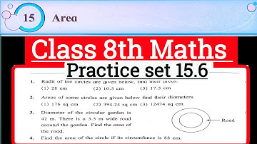class 8 maths practice set 15 .6 | Chapter  15 Area | Maharashtra State board | practice set 15.6