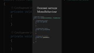 Основні методи MonoBehaviour #gamedev #unity #unitytutorial #tutorial #туторіал