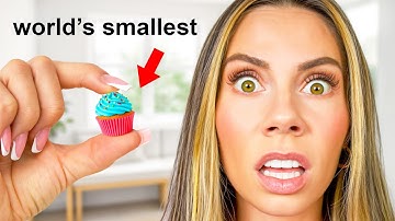 I SURVIVED on TINY FOODS for 24 HOURS!