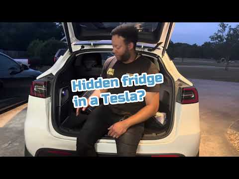 Hidden 16L Trunk Fridge for Tesla Model Y Juniper - YouTube