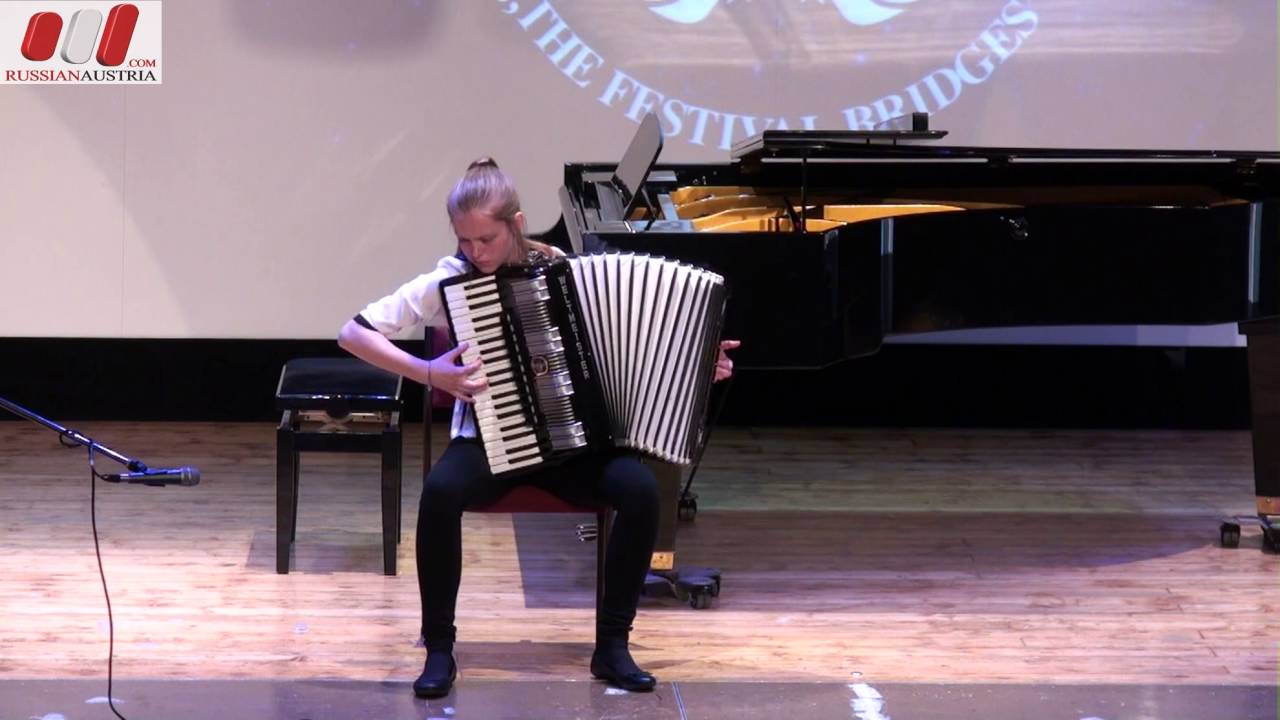 "Broken saxophone" Kamile Kandrotaite (Accordion). Prienai. Lithuania