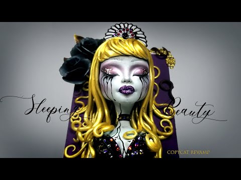 Doll Figurine Repaint SLEEPING BEAUTY A Dark Fairytale | Princess Aurora | Monster High Ooak Repaint