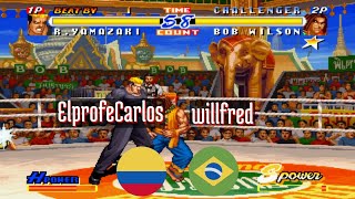 FT10 @rbff2h: ElprofeCarlos (CO) vs willfred (BR) [Real Bout Fatal Fury 2 rbff2 Fightcade] Apr 20