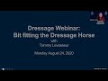 Dressage Webinar: Bit Fitting the Dressage Horse