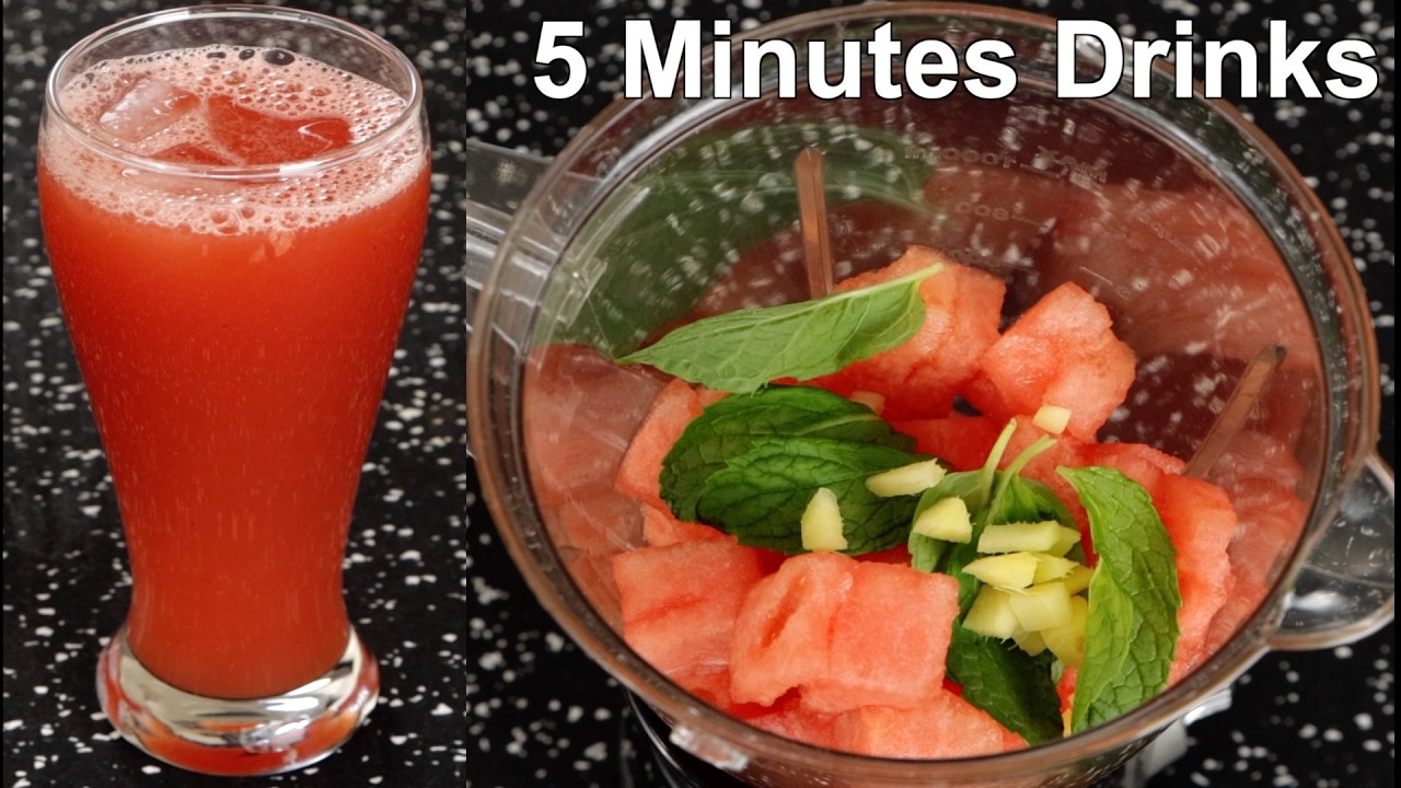 Just 5 minutes Drink Recipe | Easy Watermelon Drinks | watermelon Juice | Summer Drinks at home