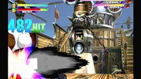MvC2: Megaman 999+ hits Buster Glitch Combo vs 3 Juggs