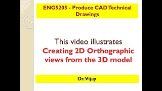 Creating Orthographic Views from 3D Model