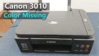 Canon 3010 Printer color missing || No ink in the pipe