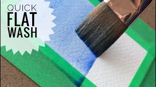 How To Paint a Solid Flat Wash with Watercolour #shorts
