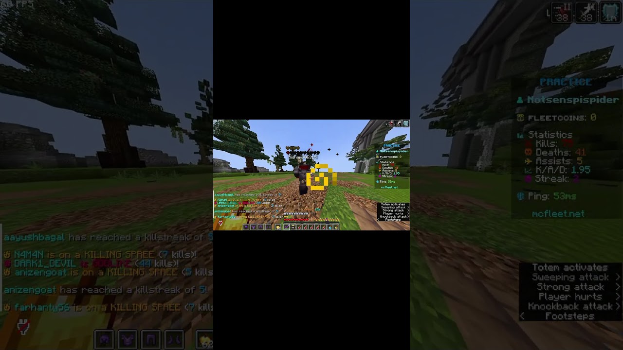 This Fight Is Easy Or Not In MCFLEET| Wammu Shorts#minecraft #minecraftshorts #minecraftpvp